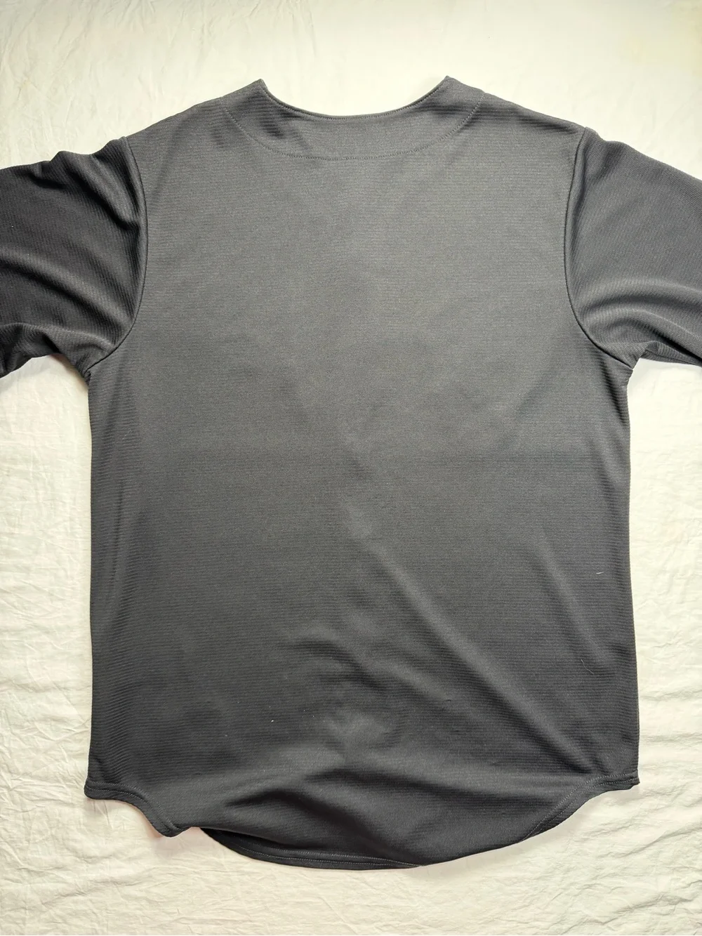 Nike Black Dodgers Button-Front Baseball Jersey with White Script